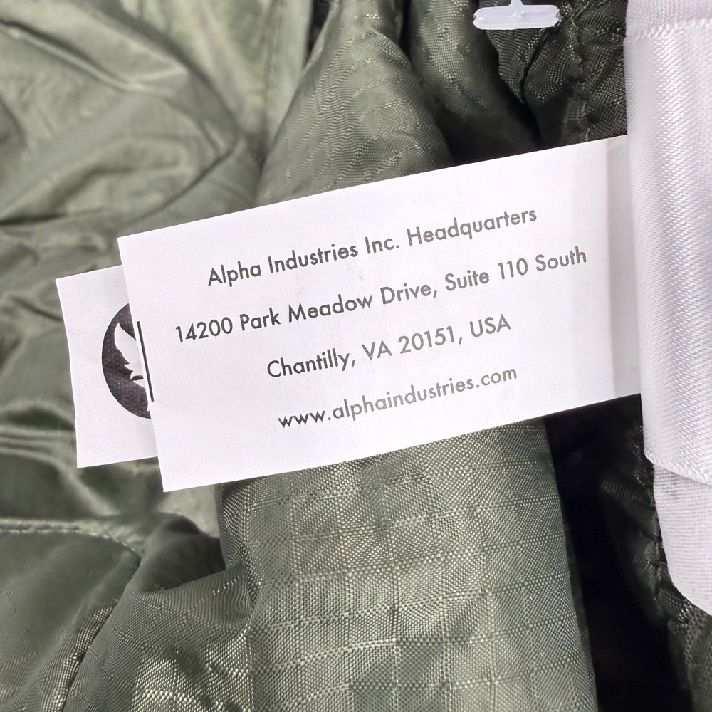 Alpha Industries M-65 Field Coat Liner Mens 4XL Green Quilted ALS/92 Jacket - Picture 13 of 15